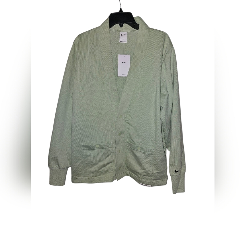 Nike Dri-FIT Standard Issue Golf Cardigan Green Honeydew FB5464-343